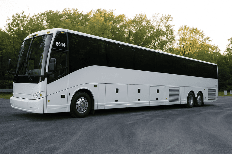 exterior of Charter Bus Rental Kettering coach bus