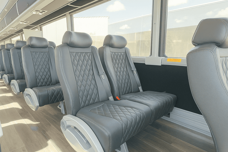 interior of Charter Bus Rental Kettering charter bus